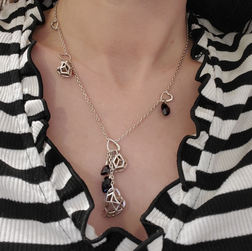 Links of London Garnet Flutter & Heart Necklace